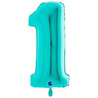 XXL &ndash; Zahlenballon 1 &ndash; Tiffany