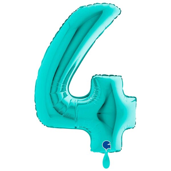 XXL &ndash; Zahlenballon 4 &ndash; Tiffany