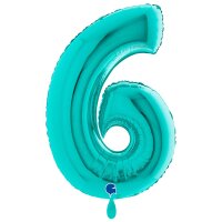 XXL &ndash; Zahlenballon 6 &ndash; Tiffany