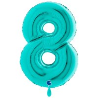 XXL &ndash; Zahlenballon 8 &ndash; Tiffany