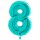 XXL &ndash; Zahlenballon 8 &ndash; Tiffany