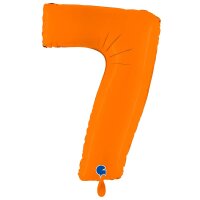 XXL &ndash; Zahlenballon 7 &ndash; Matte Orange