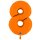 XXL &ndash; Zahlenballon 8 &ndash; Matte Orange