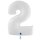 XXL &ndash; Zahlenballon 2 &ndash; White Fluo