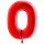 1 Balloon XXL - Number 0 - Red