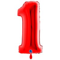XXL &ndash; Zahlenballon 1 &ndash; Red