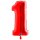 1 Balloon XXL - Number 1 - Red