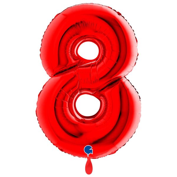 XXL &ndash; Zahlenballon 8 &ndash; Red