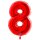 XXL &ndash; Zahlenballon 8 &ndash; Red
