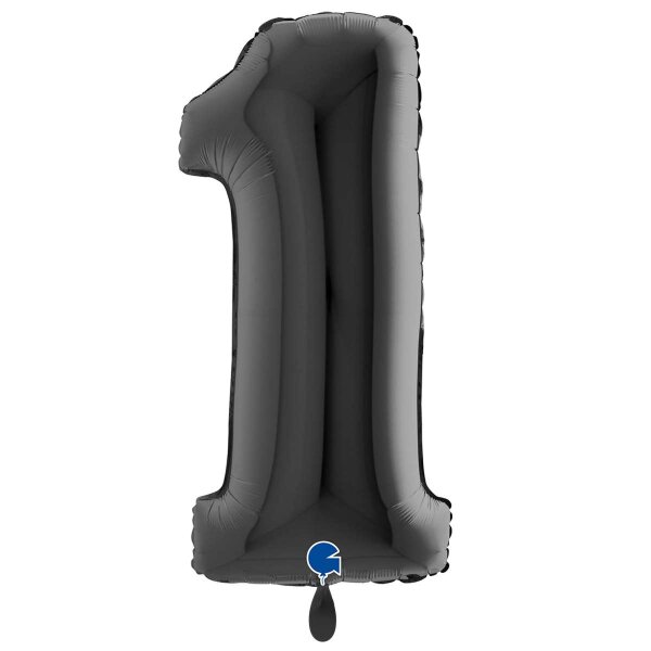XXL &ndash; Zahlenballon 1 &ndash; Black
