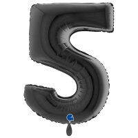 XXL &ndash; Zahlenballon 5 &ndash; Black