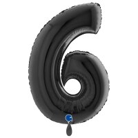 XXL &ndash; Zahlenballon 6 &ndash; Black