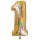 1 Balloon XXL - Number 1 - Glitter Holographic Gold