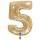 XXL &ndash; Zahlenballon 5 &ndash; Glitter Holographic Gold
