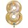 XXL &ndash; Zahlenballon 8 &ndash; Glitter Holographic Gold