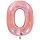 1 Balloon XXL - Number 0 - Glitter Holographic Rose Gold