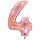 XXL &ndash; Zahlenballon 4 &ndash; Glitter Holographic Rose Gold