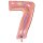 XXL &ndash; Zahlenballon 7 &ndash; Glitter Holographic Rose Gold