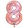 XXL &ndash; Zahlenballon 8 &ndash; Glitter Holographic Rose Gold
