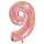 XXL &ndash; Zahlenballon 9 &ndash; Glitter Holographic Rose Gold