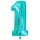 XXL &ndash; Zahlenballon 1 &ndash; Glitter Holographic Tiffany