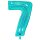 XXL &ndash; Zahlenballon 7 &ndash; Glitter Holographic Tiffany