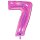 XXL &ndash; Zahlenballon 7 &ndash; Glitter Holographic Fuxia