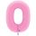 XXL &ndash; Zahlenballon 0 &ndash; Soft Matte Sakura Pink