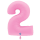 XXL &ndash; Zahlenballon 2 &ndash; Soft Matte Sakura Pink