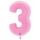 XXL &ndash; Zahlenballon 3 &ndash; Soft Matte Sakura Pink