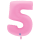 XXL &ndash; Zahlenballon 5 &ndash; Soft Matte Sakura Pink