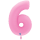 XXL &ndash; Zahlenballon 6 &ndash; Soft Matte Sakura Pink