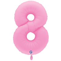 XXL &ndash; Zahlenballon 8 &ndash; Soft Matte Sakura Pink