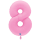 XXL &ndash; Zahlenballon 8 &ndash; Soft Matte Sakura Pink