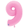 XXL &ndash; Zahlenballon 9 &ndash; Soft Matte Sakura Pink