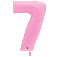 XXL &ndash; Zahlenballon 7 &ndash; Soft Matte Sakura Pink