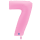 XXL &ndash; Zahlenballon 7 &ndash; Soft Matte Sakura Pink