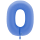 XXL &ndash; Zahlenballon 0 &ndash; Soft Matte Lotus Blue