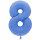 XXL &ndash; Zahlenballon 8 &ndash; Soft Matte Lotus Blue