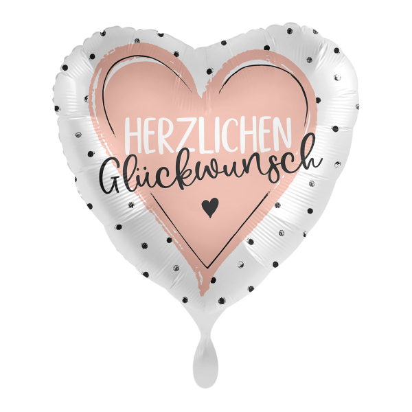 Folienballon Glossy &ndash; Herzlichen Gl&uuml;ckwunsch