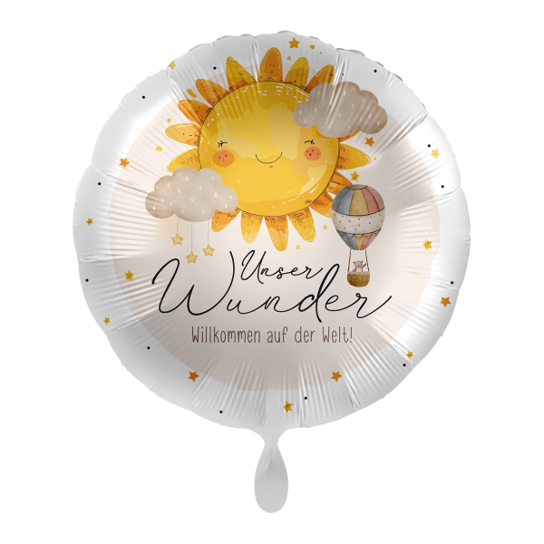 Folienballon Baby Neutral &ndash; Willkommen auf der Welt