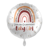 Folienballon Baby Girl &ndash; Regenbogen Girl