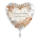 Premioloon Herz-Folienballon 43 cm „Herzlichen Glückwunsch“ – Boho
