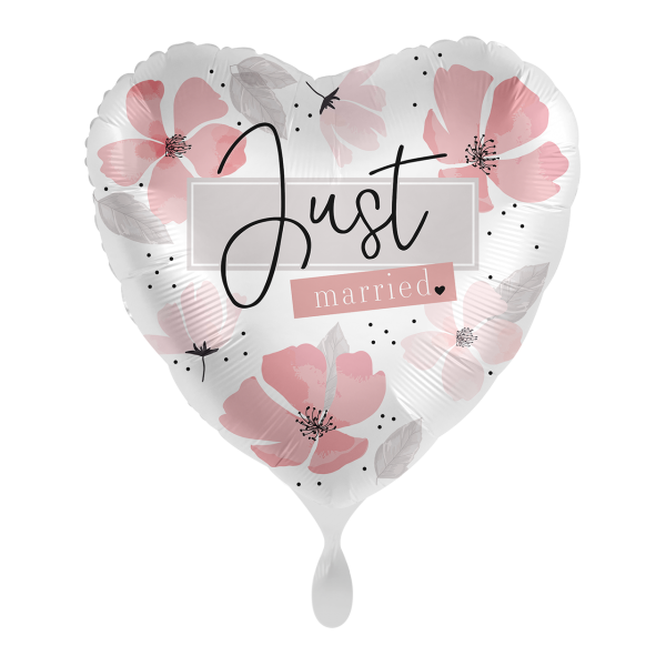 Folienballon Soft Florals Just Married