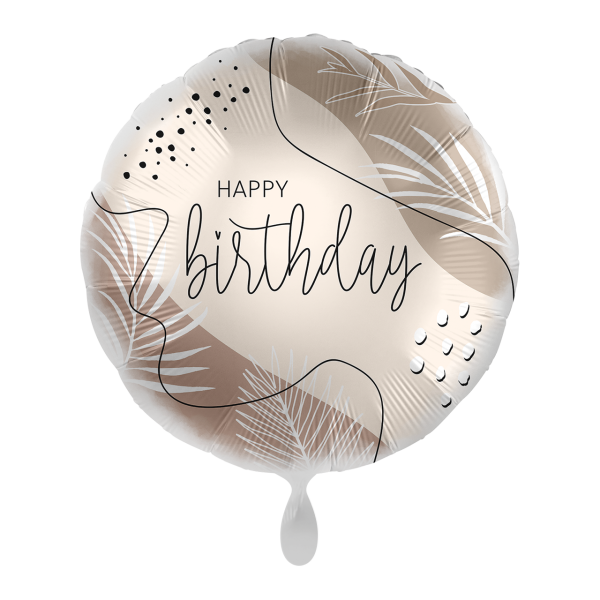 Folienballon Natural Colour Birthday