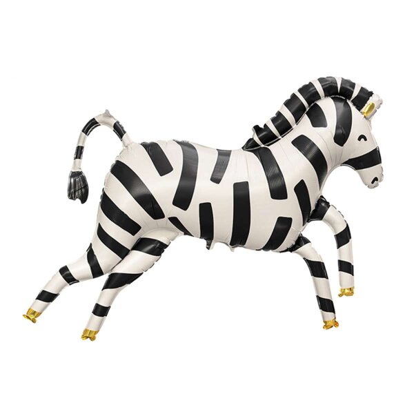 PartyDeco Folienballon XXL Zebra, ca. 100 cm