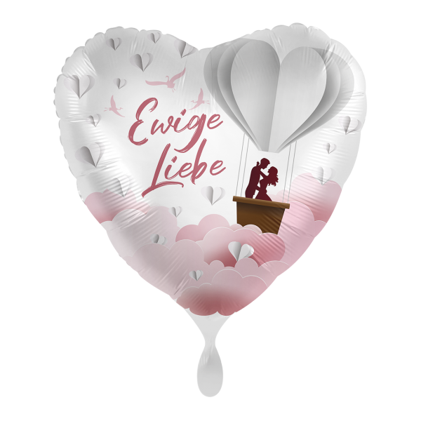 Premioloon Herz-Folienballon 43 cm „Ewige Liebe“