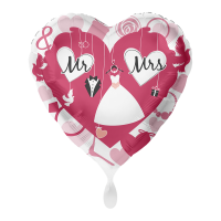 premioloon Herz-Folienballon 18"/43 cm „Mr....