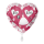 premioloon Herz-Folienballon 18"/43 cm „Mr. & Mrs.“