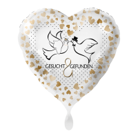 Premioloon Herz-Folienballon 43 cm „Gesucht &...